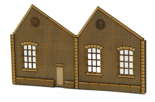 TT-NL006 Ultra Low Relief Single Storey Northlight Factory with Door Left Hand Peak TT:120 Gauge Kit[1]